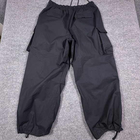 Nike Oversized Ripstop Cargo Mid-Rise Pants Black Womens XL Drawstring Ankle - Picture 7 of 9